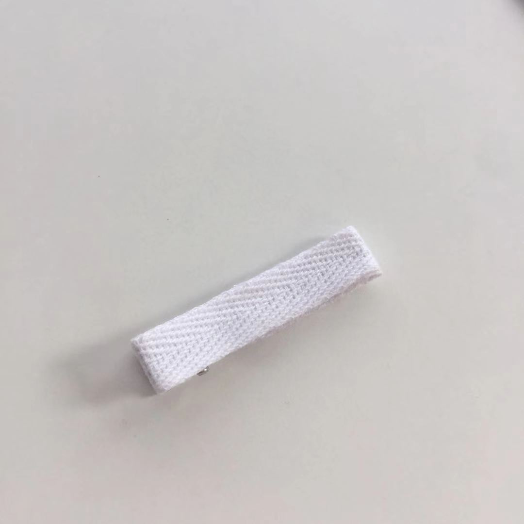 子供のヘアピン工場供給キャンディーカラーのヘリンボーン綿布オールインクルーシブダブルフォークカモノハシクリップ女の子アクセサリー卸売印刷