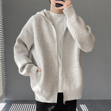 2026秋季运动风格腈纶针织开衫青少年宽松圆领加厚提花设计，男装针织衫/毛衣，星座614