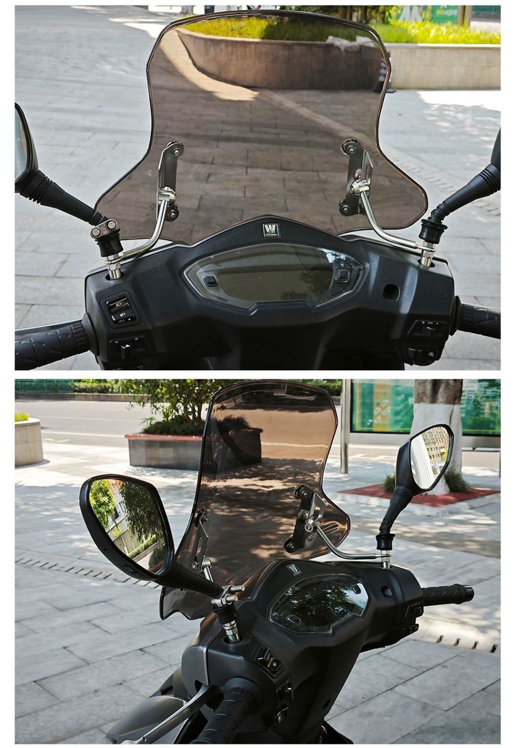 Suitable for New Dazhou Honda Split Blade/Split Road RX125 motorcycle, PC front windshield glass for modification