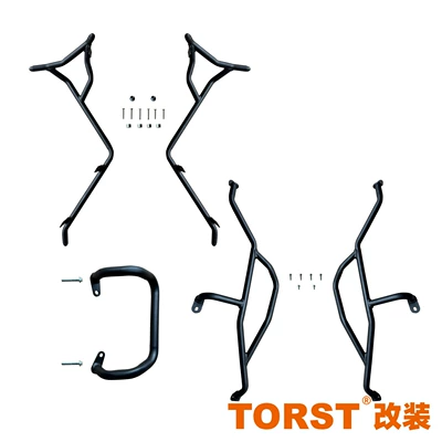 bumper modification accessories, Motorcycle bumper - black-matte-front-and-rear-bumper-exhaust-bars