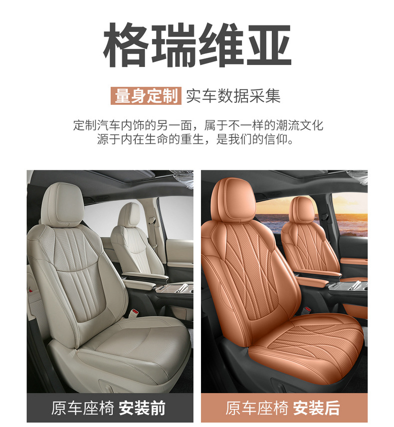 Toyota Granvia Special Seat Covers 22/26 Model Car Seat Cushion Covers Full Surround Leather Seat Covers All-Season Seat Cushions