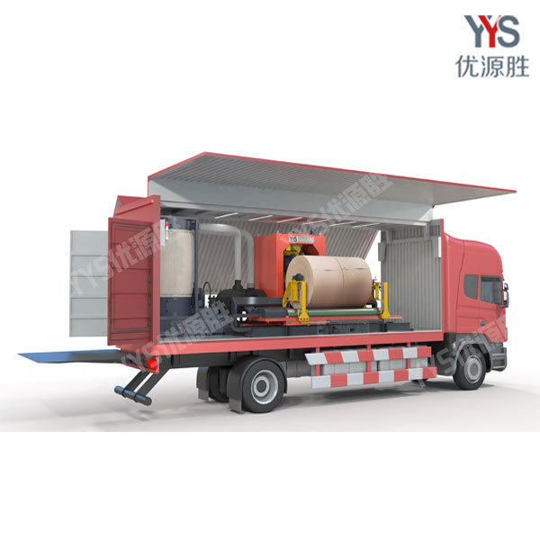 纸筒湿水泡水一锯到底车载卷筒纸分切设备纸加工流动切纸锯