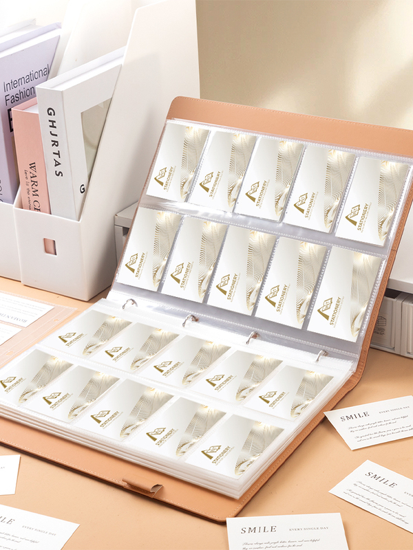 Loose-Leaf Business Card Holder Storage Book Large-Capacity Card Holder Membership Card Holder Collection Book Id Card Exhibition Business Card Record Book