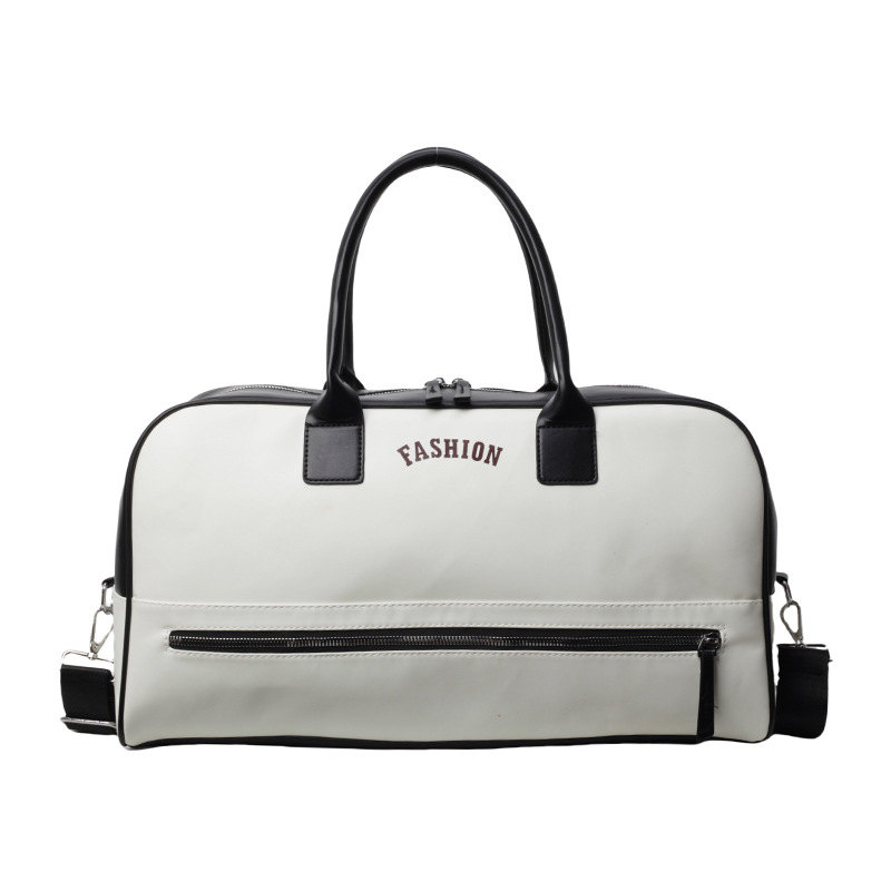 Nuevo paquete de viaje de textura PU, gran capacidad de separación seca y húmeda, bolsa deportiva, bolso de moda de color contraste, bolso de mochila