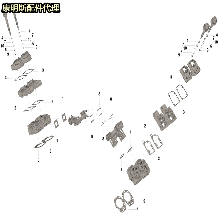 发动机垫片修理包4376323缸垫组CYLINDER HEAD GASKET