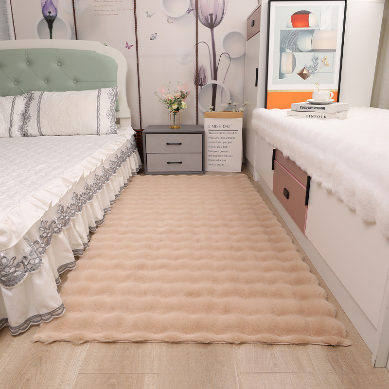 Room Sofa Bay Window Mat Cloakroom – Other Car Carpet - warm-coffee-bubble-fleece-thickened-and-encrypted-4545cm