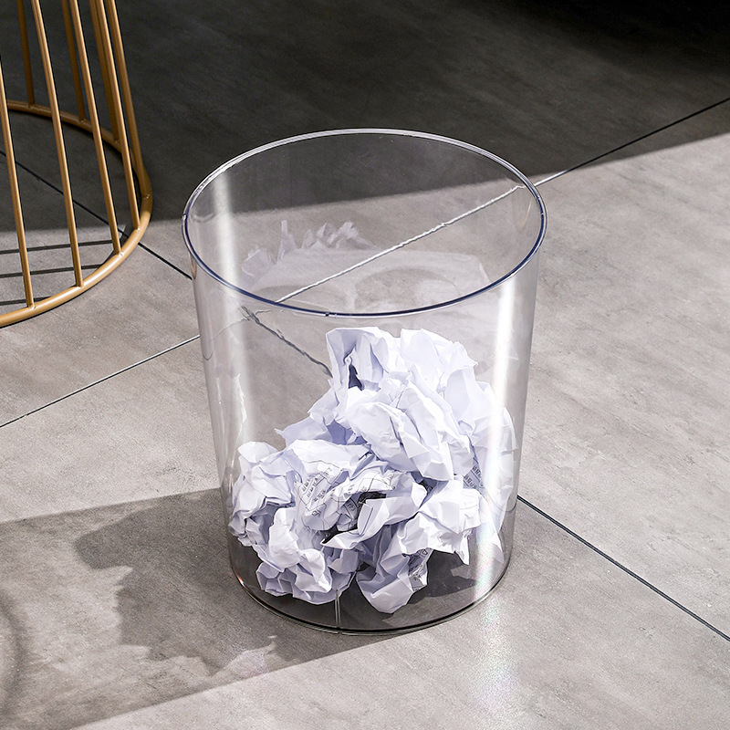 透明家用垃圾桶厨房卫生间客厅大号厕所垃圾篓马桶纸篓筒