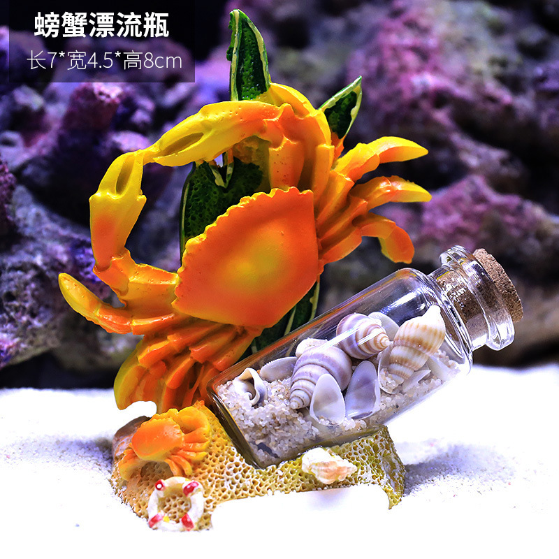 Simulación de árbol de coral falso, pequeña pecera, paisajismo, paquete completo, decoración de rocalla, tanque de agua, paisaje, agua, pasto, peces y camarones, casa de refugio