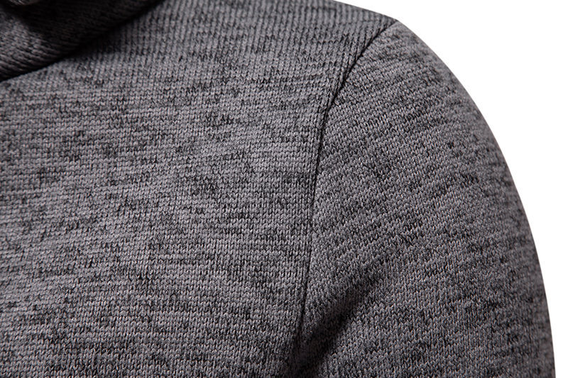 Pull tricoté de style américain pour homme, nouvelle collection automne et hiver, couleur unie, col montant_voghion.com