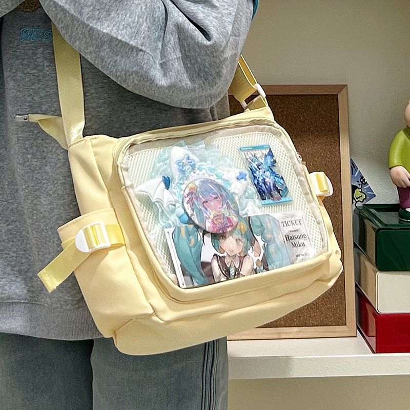 高級感のある通学バッグ、シンプルで万能な大容量の女性用クロスボディバッグ、かわいい二次元バーバッグ、ベビーバッグ|undefined