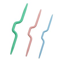 麻花针  3根装扭花针 绞花针毛线曲针 塑料毛衣针手工DIY编织工具