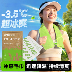 降温冰巾清凉冰感湿巾户外运动军训擦汗提神防叮咬凉感小毛巾