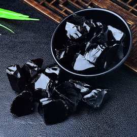 黑曜石原石  黑水晶原石 香薰石扩香石 摆件 批发装饰石