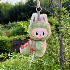 【新品猕猴桃】LABUBU泡泡拉布布玛特搪胶脸玩具毛绒公仔盲盒挂件