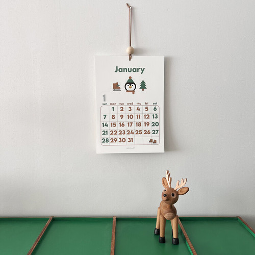 Korean ins Nordic 2024 calendar bear creative simple wall decoration wall calendar desk calendar photo memo