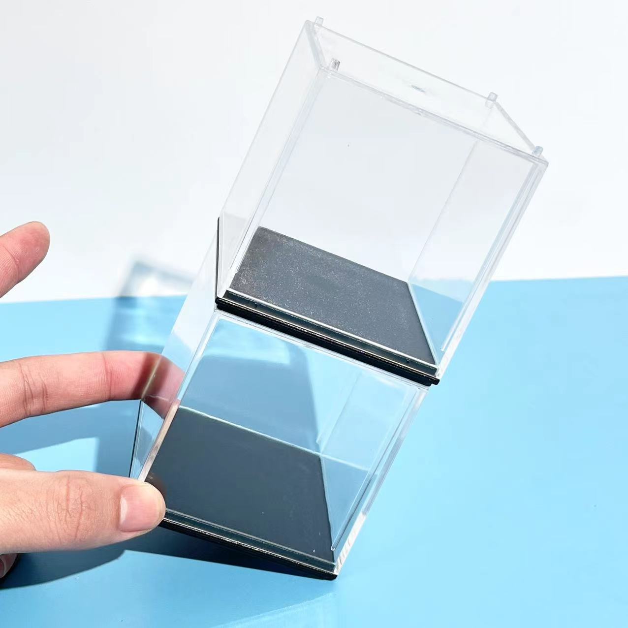 Acrylic plastic display box aj shoes anime cartoon doll hand model storage dustproof shelf transparent ornaments