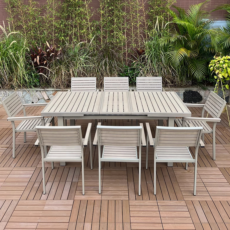 Mesas y sillas de comedor de balcón al aire libre nórdico Patio de la villa Sala de sol Jardín del hotel Recreación al aire libre Cuerda de ocio Muebles de silla de ratán