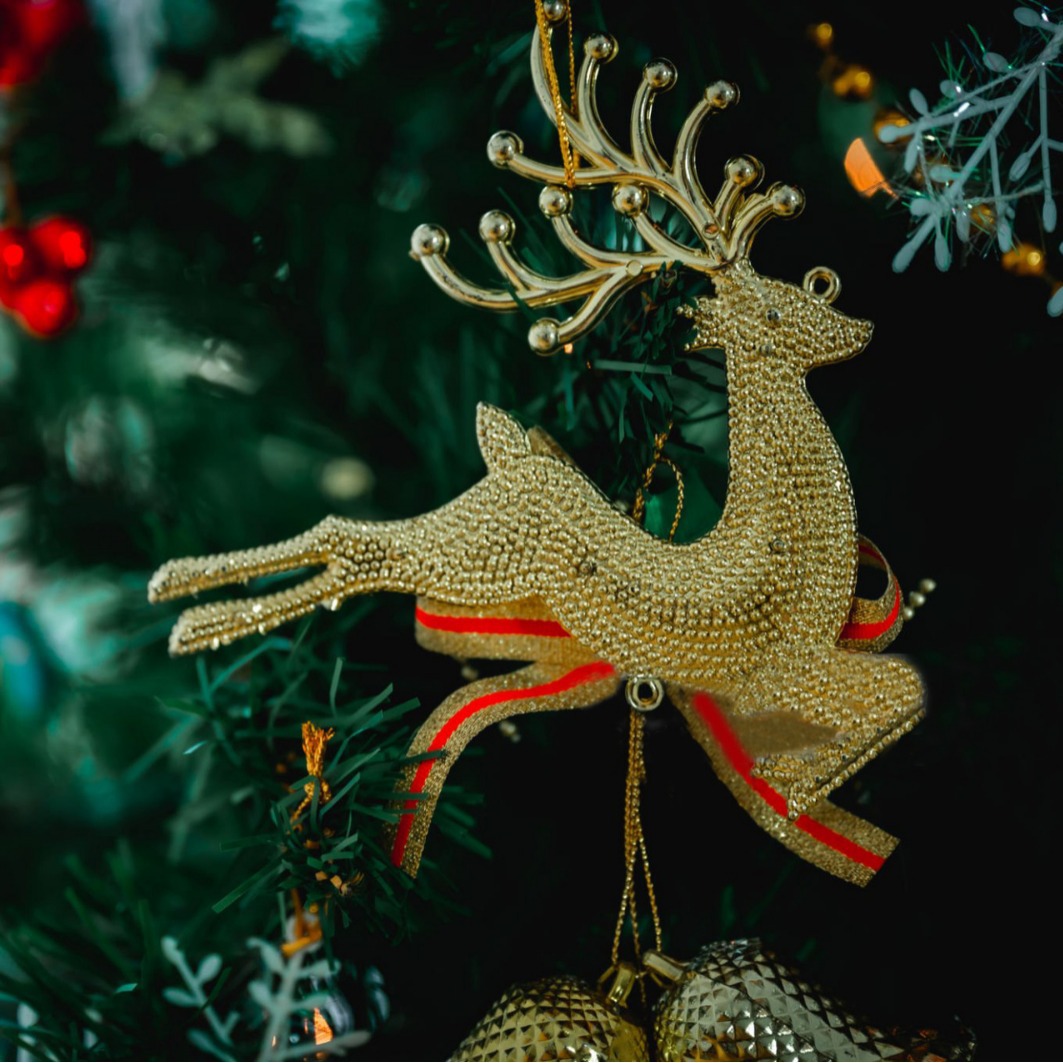Decoraciones navideñas transfronterizas ciervos navideños colgantes campanas ciervos navideños alces decoraciones del árbol de navidad