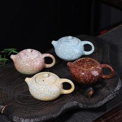 窯變粗陶建盞雪花茶壺陶瓷茶具復古泡茶西施壺天目釉單壺大龍旦壺