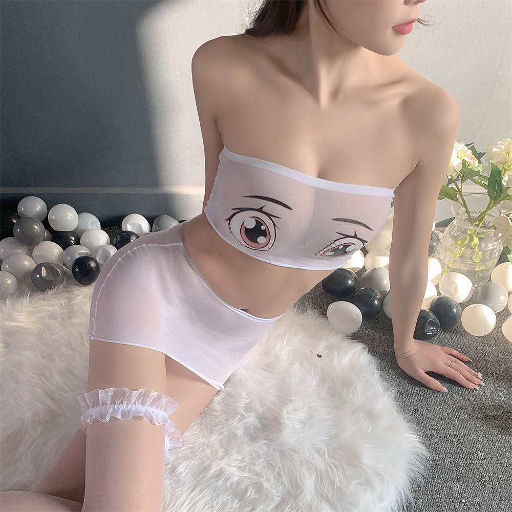 Sexy Lencería Cosplay dibujos animados de una pieza apretada ropa sexy traje envuelto pecho mono elástico agua muerta