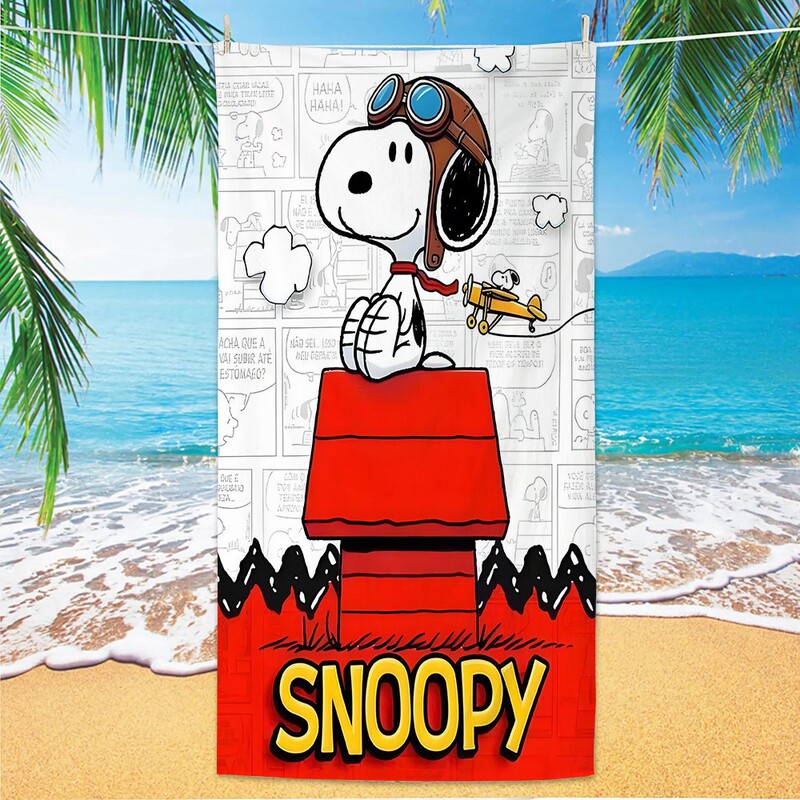 Cross-Border Popular Snoopy Microfiber Beach Towel Cartoon Children's A-Class Beach Bath Towel Summer Seaside Towel Cross-Border Popular Snoopy Microfiber Beach Towel Cartoon Children's A-Class Beach Bath Towel Summer Seaside Towel