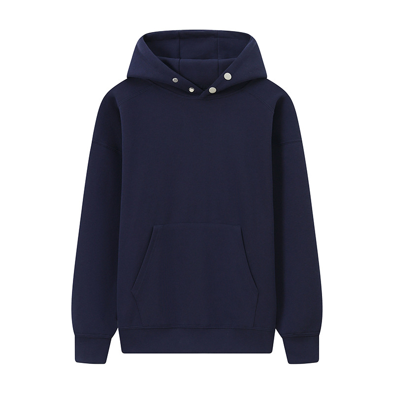 Suéter suéter con botones logotipo impreso personalizado bordado grupo ropa de trabajo manga larga con capucha publicidad camisa ropa de clase personalizada