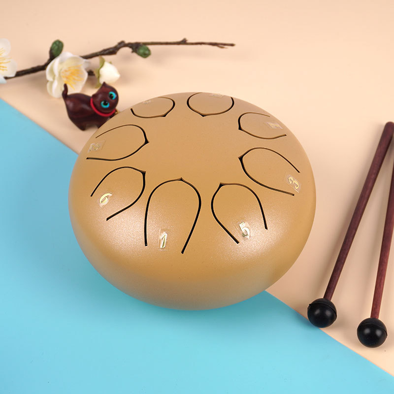 Lleno sílaba tambor hueco de 6 pulgadas de 8 tonos de tambor de loto tambor de acero tambor de lengua sin preocupaciones niños iluminación instrumento de percusión fuente de fábrica