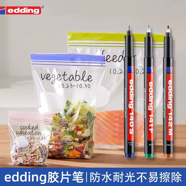 Original German edding sketch pen, needle tip pen, film pen 140S/141F/142M/143B