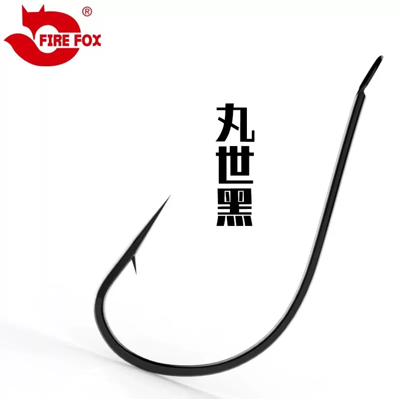 红火狐丸世黑色/银色有刺鱼钩散装高品质鱼钩清货