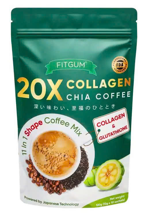 Collagen Chia Seed Coffee Original Flavor Light Roast Instant Drink Mix overview