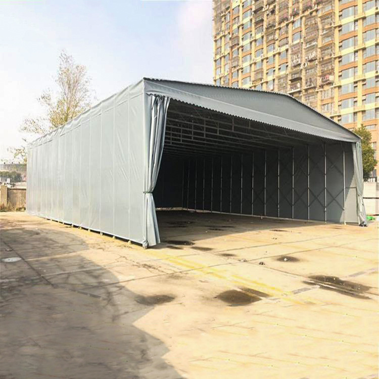 厂家供应电动推拉棚 厂房过道移动伸缩雨篷 工厂卸货区悬空伸缩篷