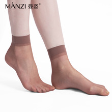 曼姿热卖5双盒装 15D平板水晶丝薄透短袜 夏季脚尖透明隐形短丝袜