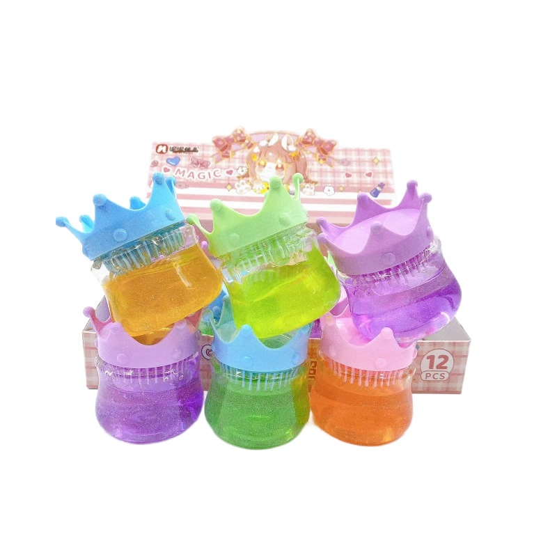 Juguetes infantiles corona goma espumante barro de color barro de cristal con barro de cristal brillante slime barro de color 2 yuanes lotes de departamentos