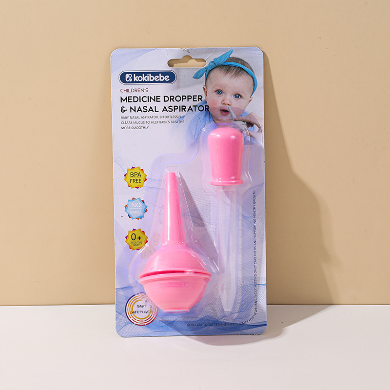 Alimentador de cuentagotas para bebés, aspirador nasal, nariz, congestión nasal, suministros para bebés, succión nasal, bomba TPE, aspirador nasal