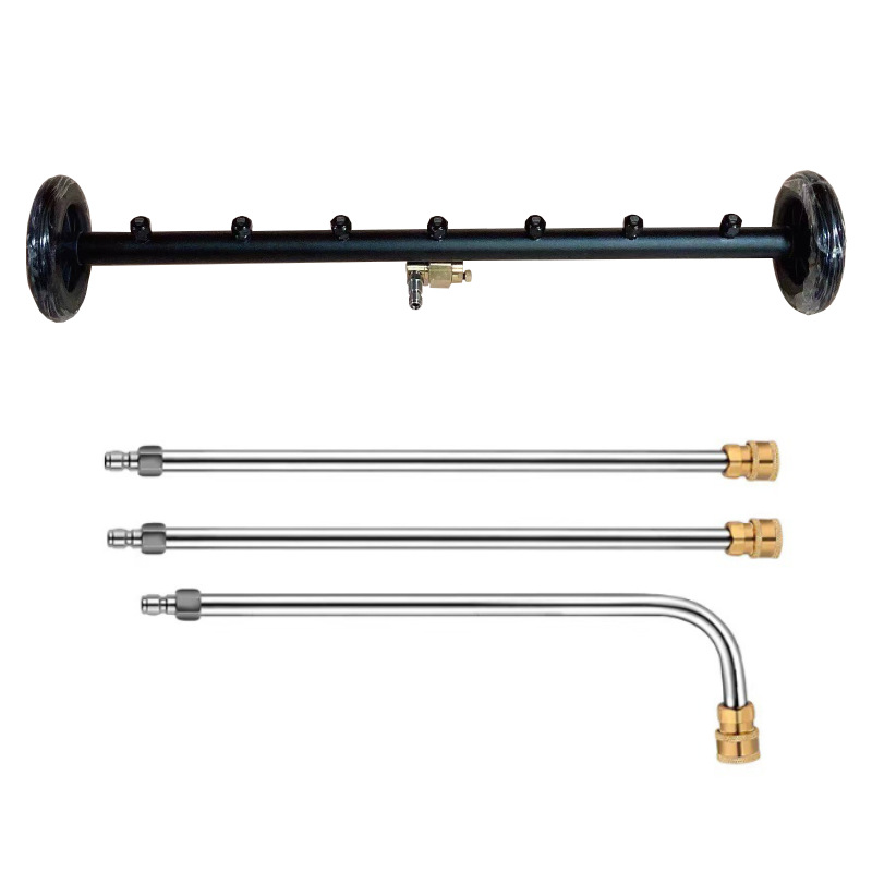 跨境高压清洗机底盘清洗器24英寸二合一清洁器可调节7孔水扫帚