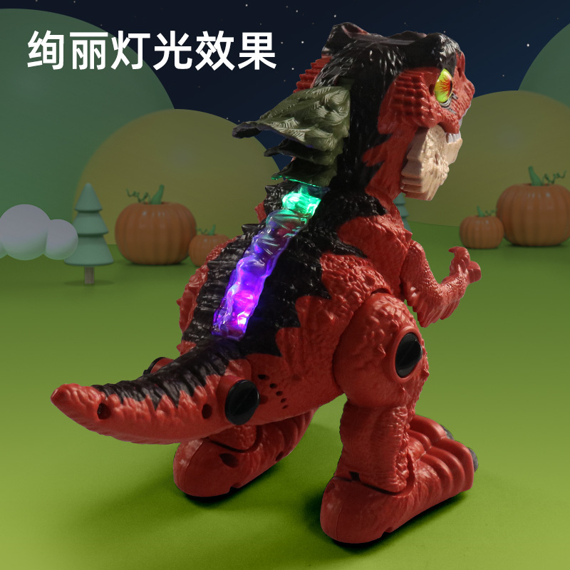 Tiktok mismo simulación eléctrica dinosaurio llama dragón automático caminar música luz dinosaurio juguete puesto al por mayor