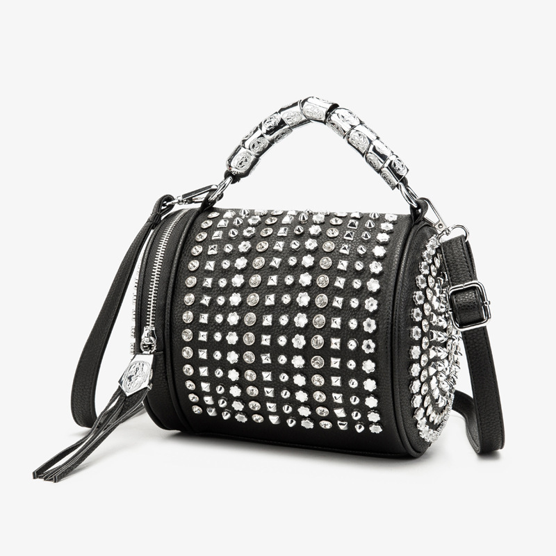 Handmade Rhinestone Cylinder Bag 2