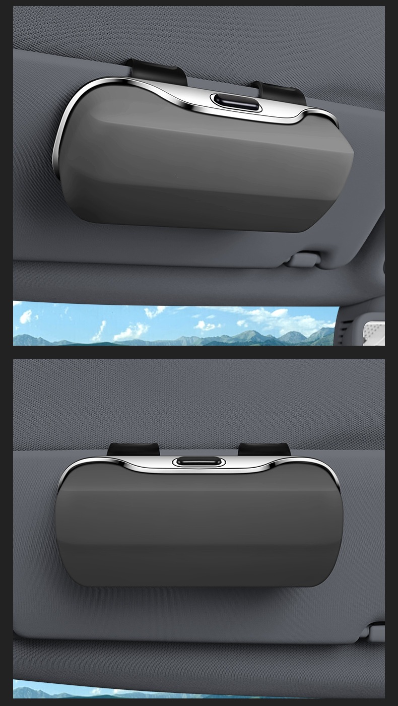Cross-border car sunglasses holder, eyewear case, sun visor glasses box, sunglasses clip, car interior main driver's glasses clip