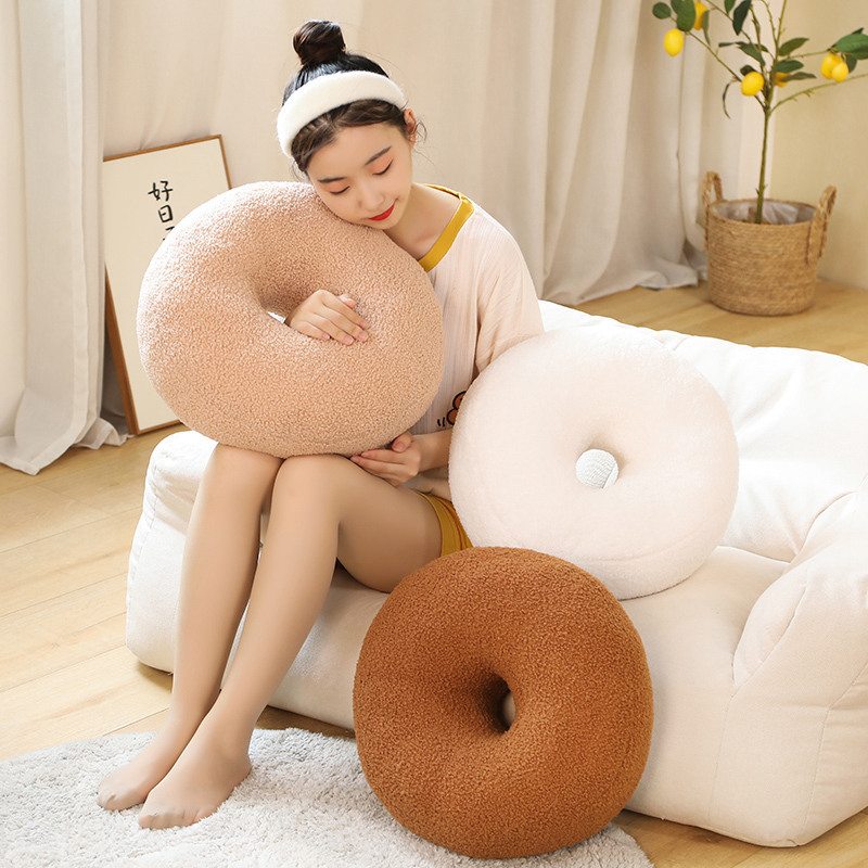 Ins almohada esférica blanca nórdica rosa almohada de torsión lunar donut anacaju geometría de forma diferente lote de respaldo