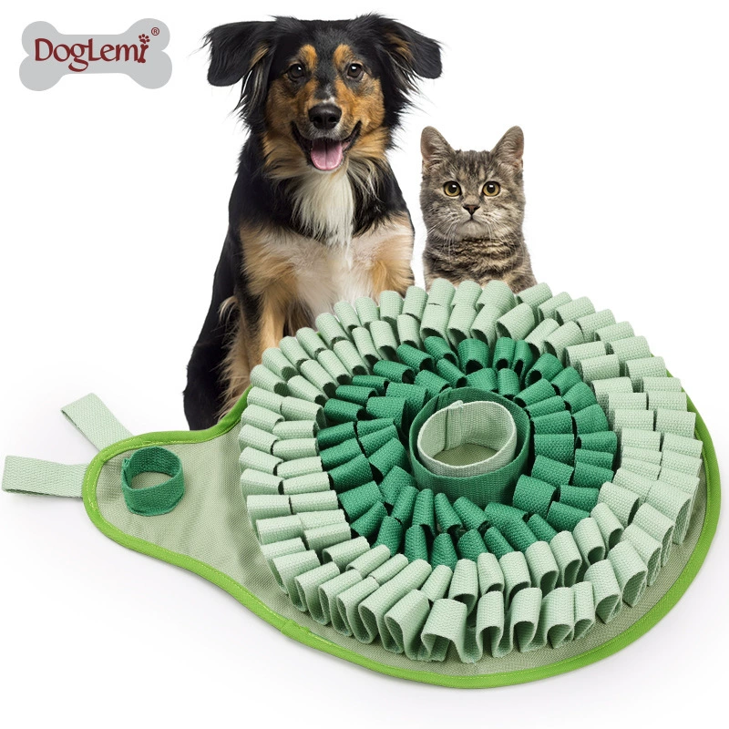 Коврик для обнюхивания улиток для домашних животных, коврик для обнюхивания собак, игрушка для щенков маленького и среднего размера, одеяло для медленного питания для кошек и собак, скрытая еда для обучения медленному питанию