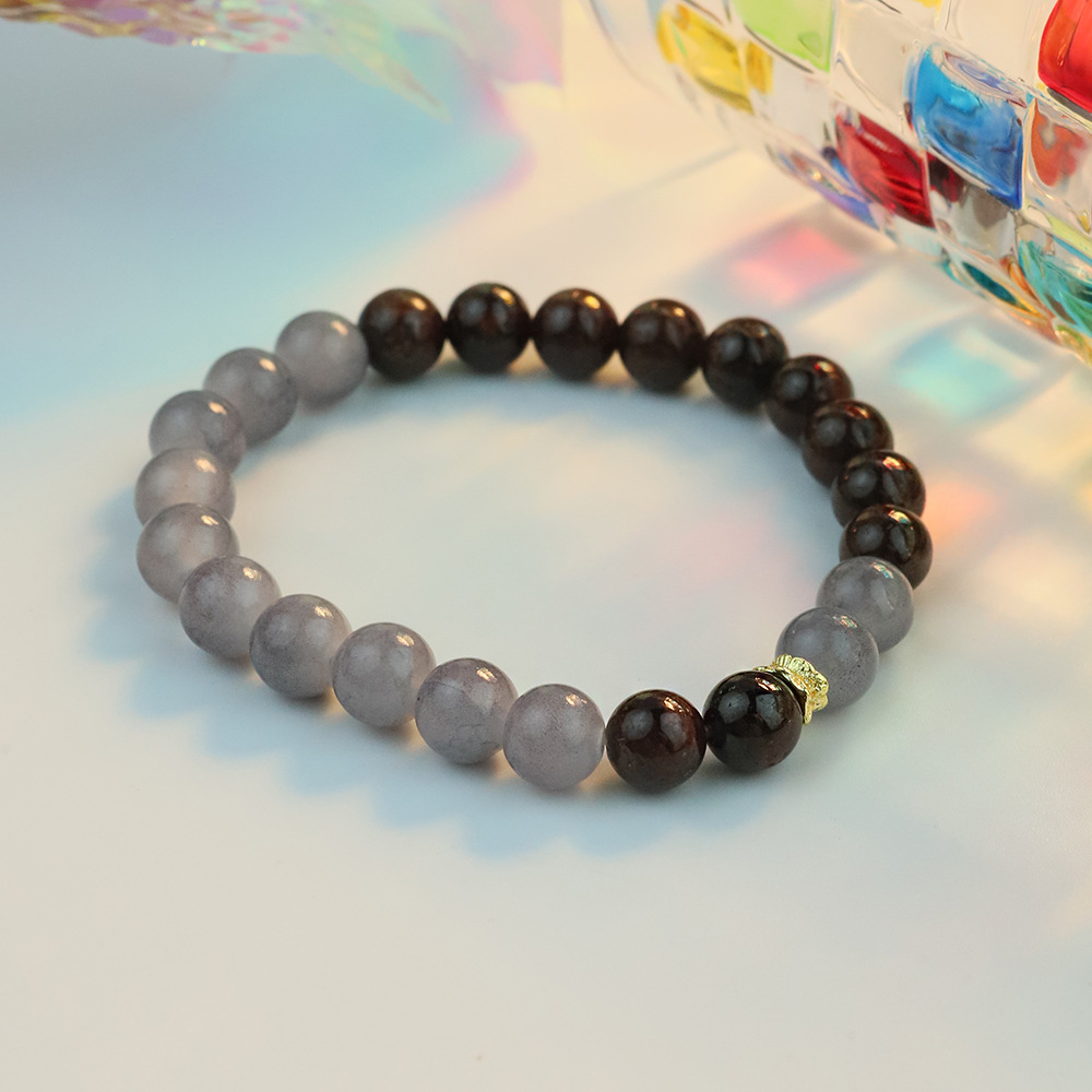 Pulseras de piedra natural de dos colores 2025 nuevo estilo chino exquisito versátil para enviar a amigos y amigas cuentas diey joyas