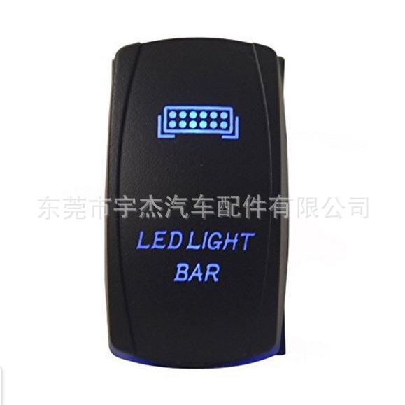 带双LED灯CE认证5Pin新款12-24V 翘板开关车船改装车吉普车通用