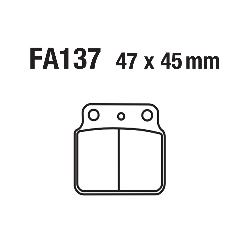Motorcycle Disc Brake Pads Fa137 Arctic Cat 400Dvx Lt 250 50