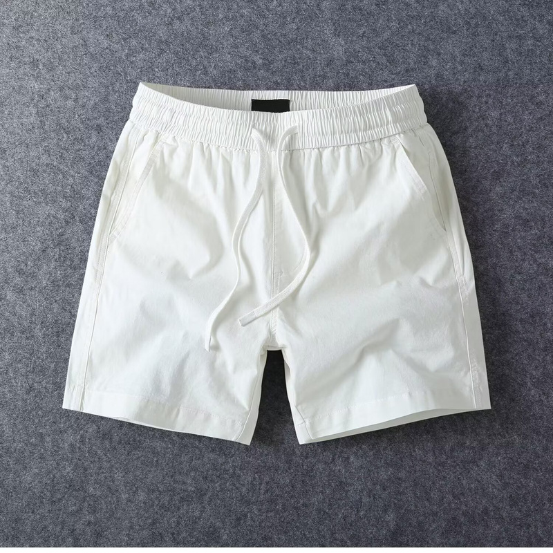 2025 Summer Foreign Trade New Cotton Tooling Shorts Men's Trendy Brand Solid Color Casual All-match Sports Triple Quad Pants