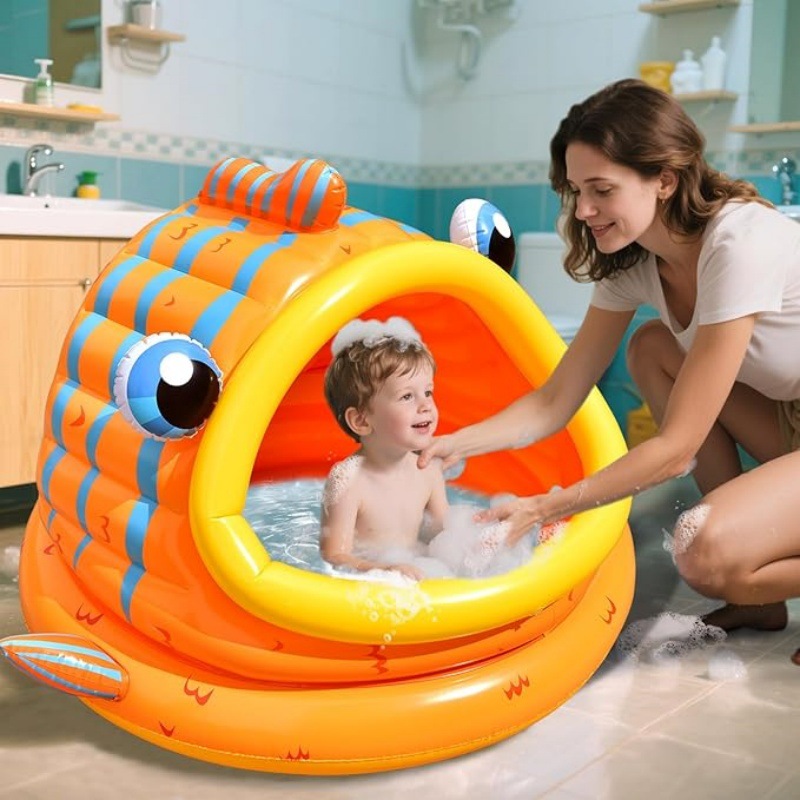 Inflatable summer swimming pool for swimming for early age