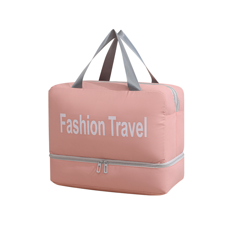 Runhui nuevo bolso de viaje ligero con almacén de zapatos bolsa de fitness de película de cuero 600D bolsa de separación seca y húmeda bolsa de viaje de gran capacidad