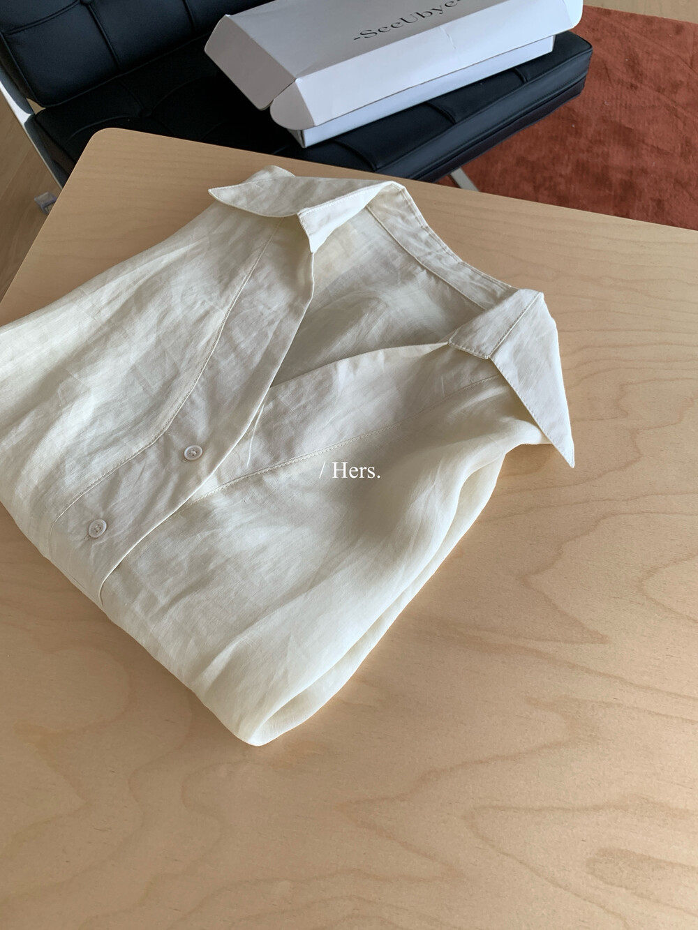 Áo sơ mi nữ linen tay ngắn cổ V phong cách Pháp — nghệ, màu hồng, màu trắng, màu mơ chi tiết 27