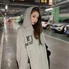 A generation of fat UUS new pattern 221 new pattern Autumn and winter Hooded Sweater Cardigan Super long Plush thickening