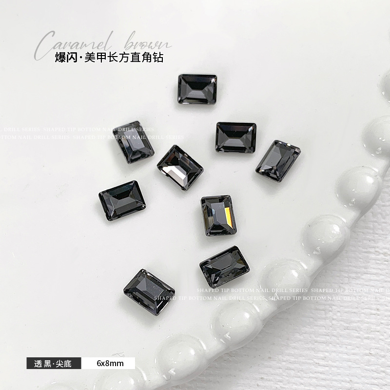 透黑6x8mm 單顆