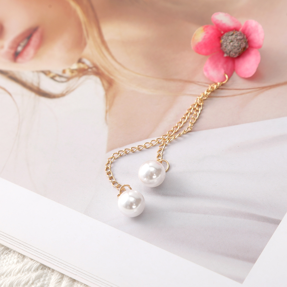 Women's Flower Sweet Mixed Materials Hair Clip display picture 7